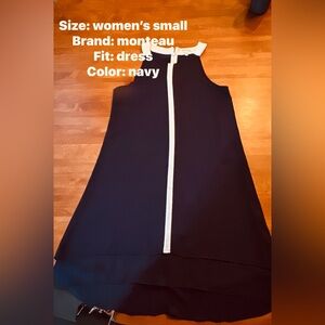 Monteau Navy High Low Dress